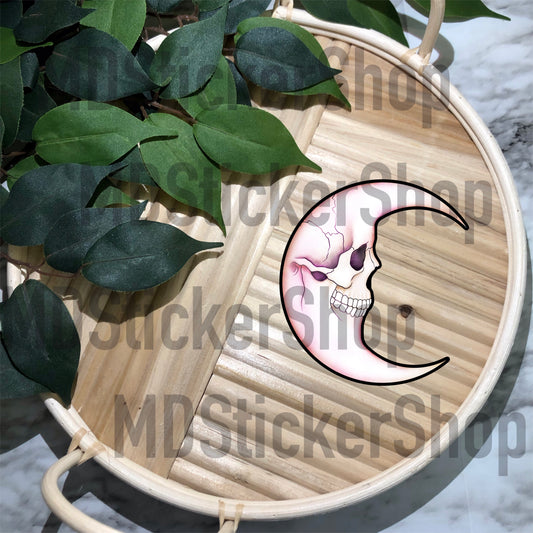 Creepy Moon/Star Vinyl Sticker