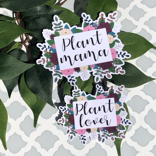 Plant Mama Floral Vinyl Sticker