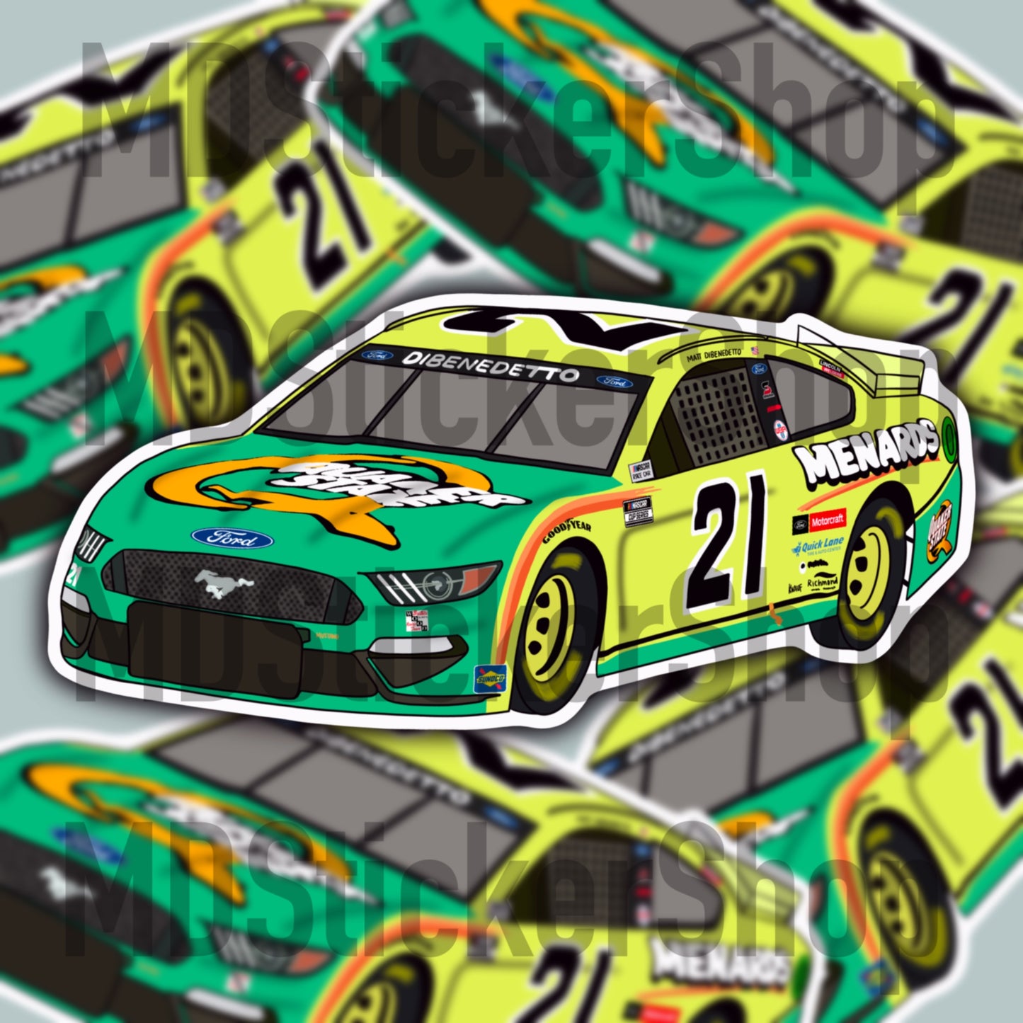 Matt Dibenedetto #21 NASCAR Cup Driver Car Vinyl Sticker