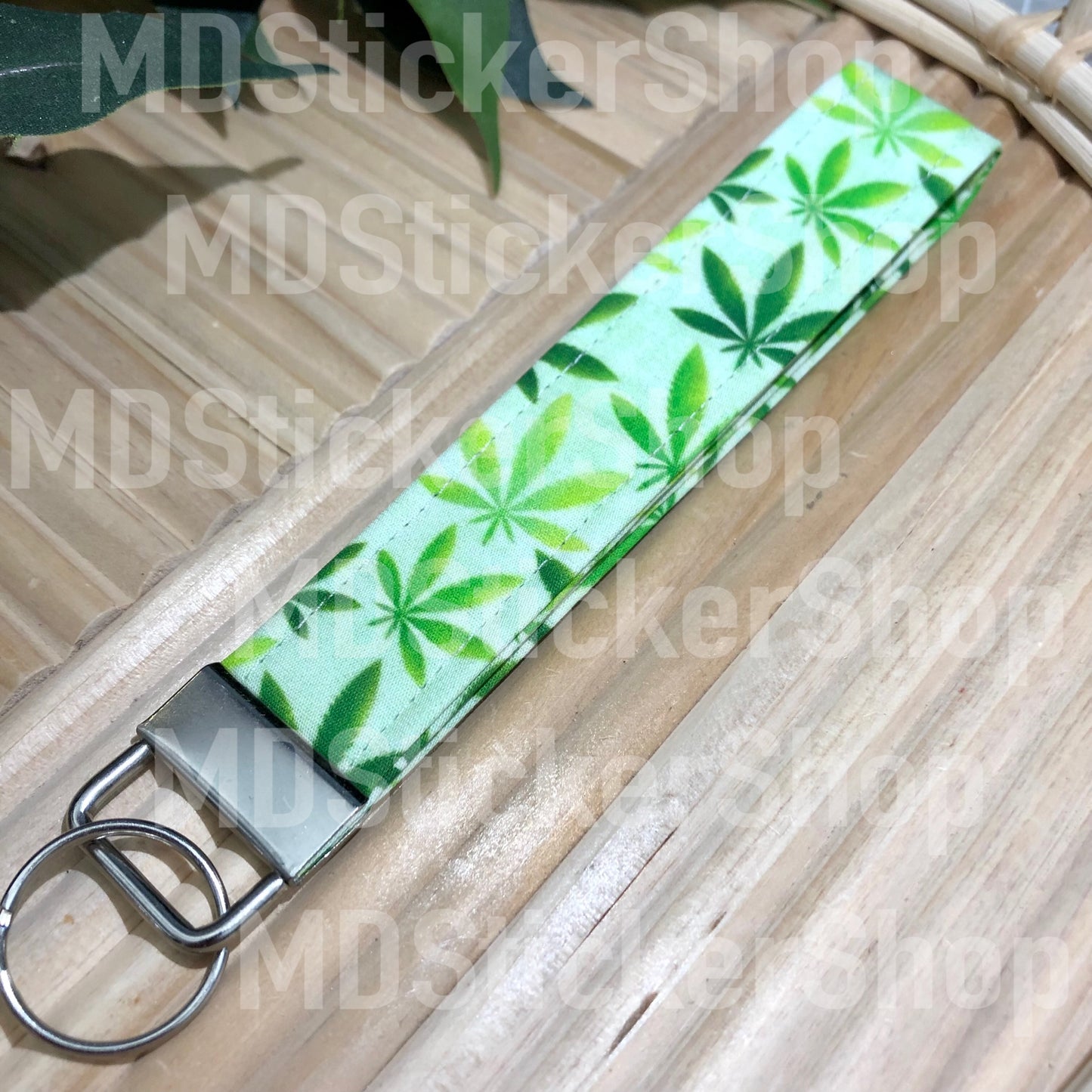 Green “Mary Jane” Print Fabric Keychain