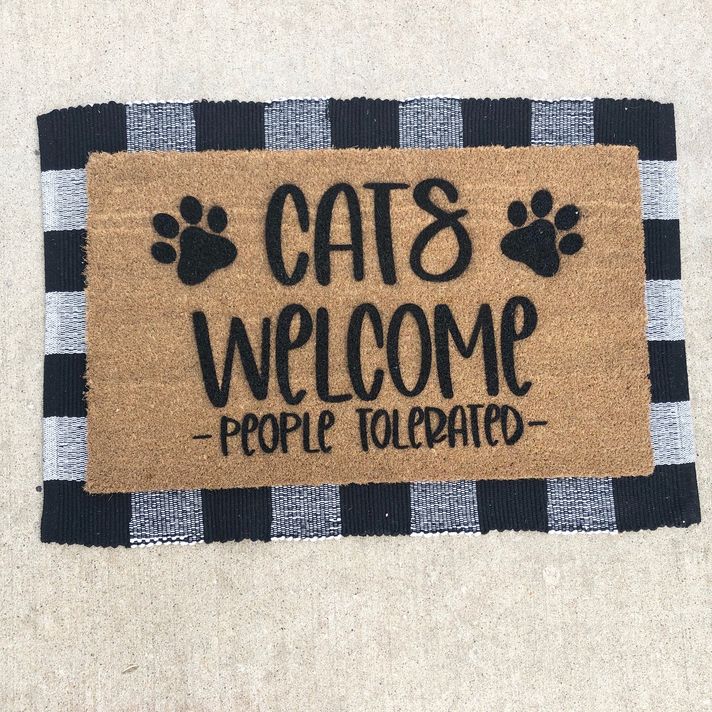 Cats Welcome People Tolerated Doormat