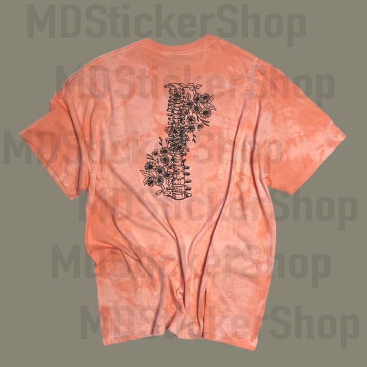 Grow Through It Coral Tie Dye Tee