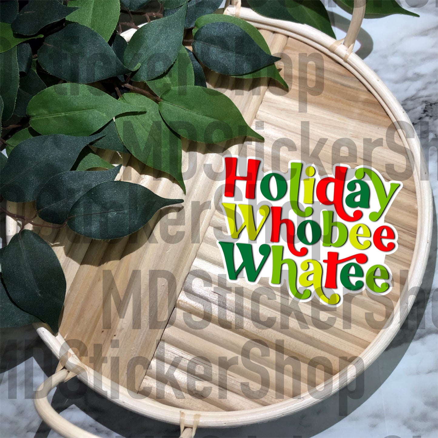 Holiday Whobee Whatee Vinyl Sticker