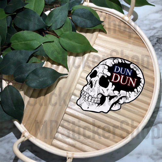 Dun Dun Skull Vinyl Sticker