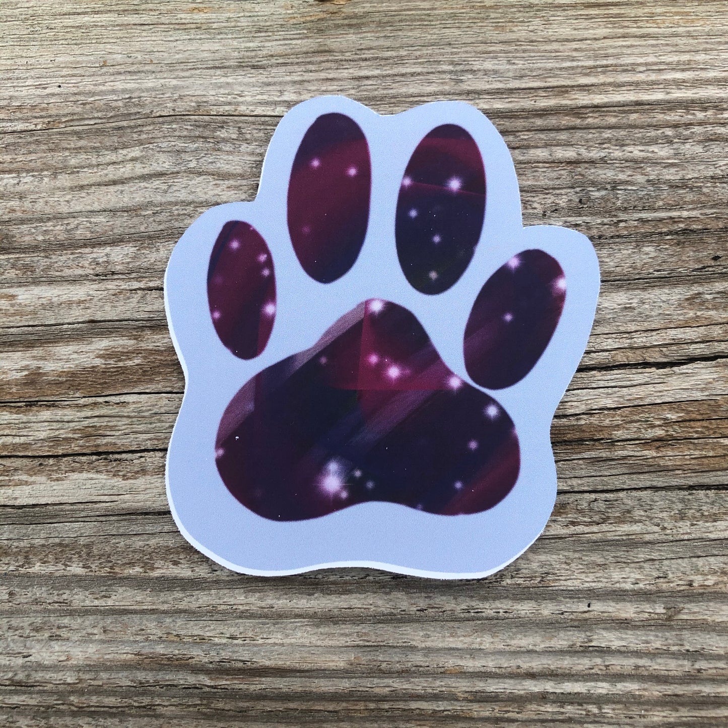 Galaxy Paw Print Sticker
