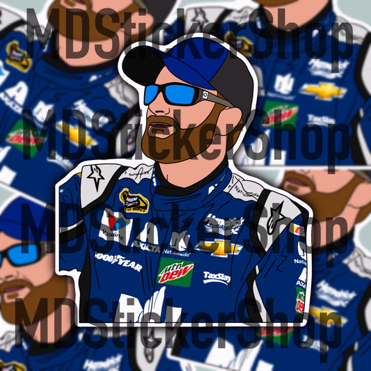 Dale Earnhardt Jr Silhouette Vinyl Sticker / NASCAR Cup Driver