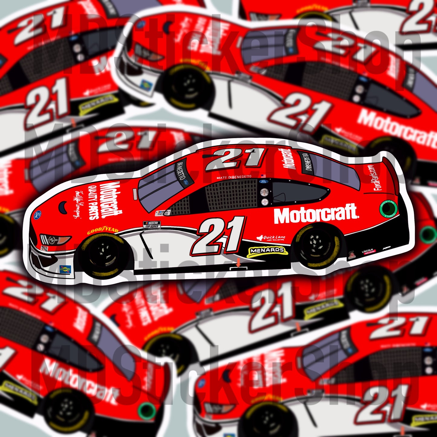 Matt Dibenedetto #21 NASCAR Cup Driver 2021 Car Vinyl Sticker
