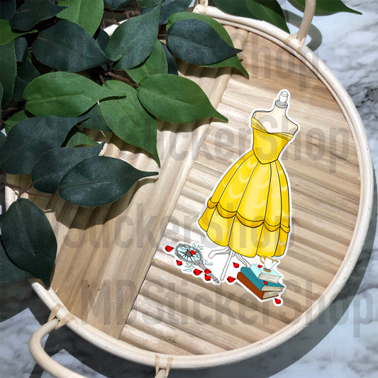 Belle Wardrobe Vinyl Sticker