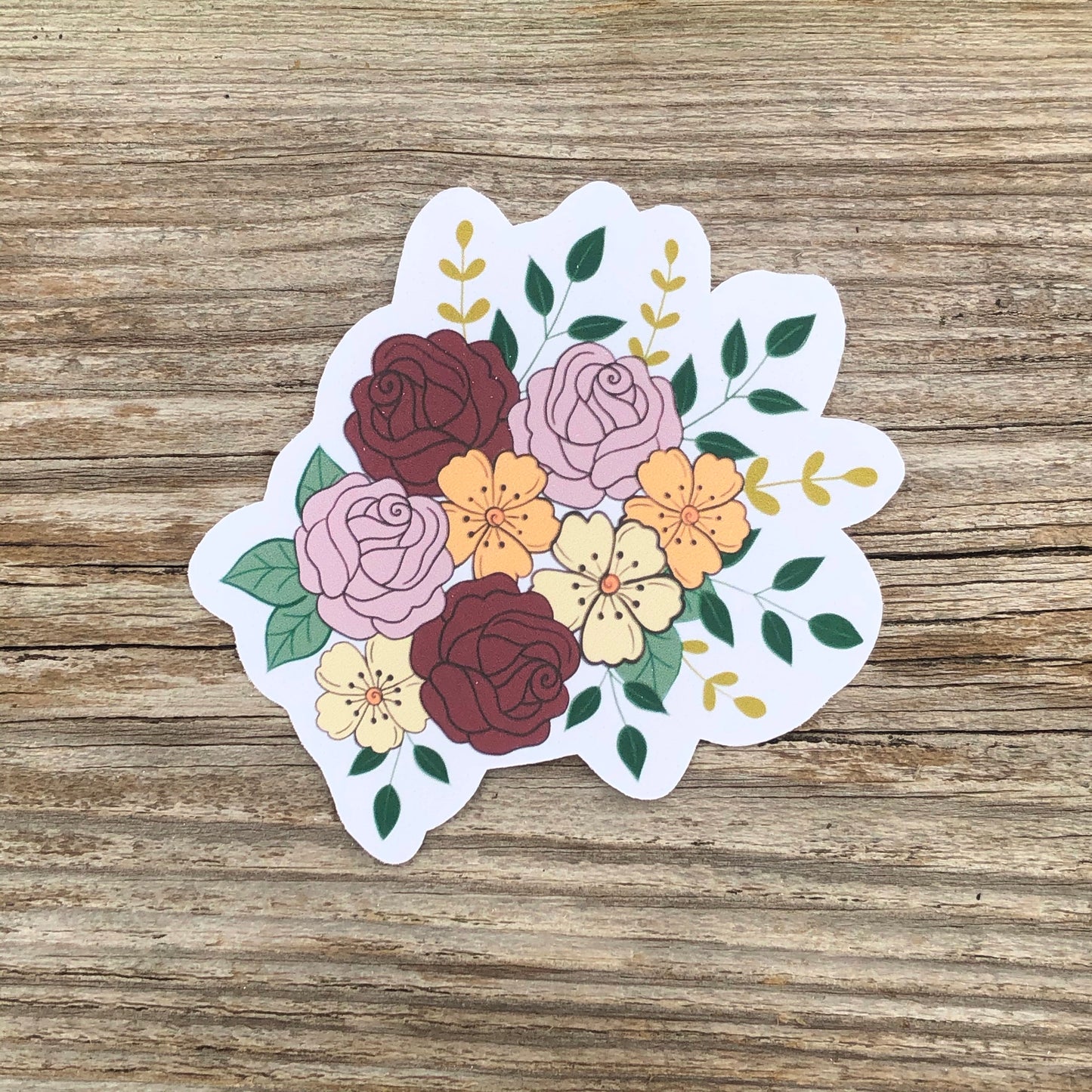 Rose Floral Bouquet Sticker