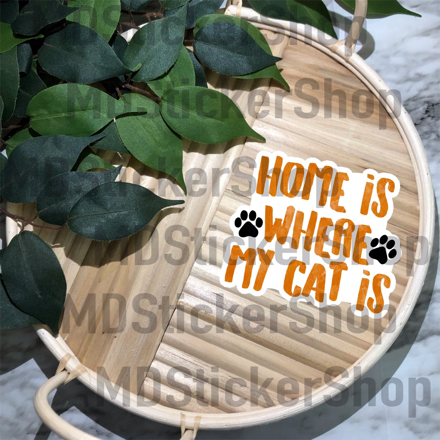 Home Is Where My Cat Is Vinyl Sticker