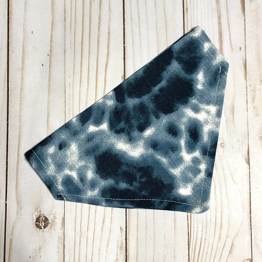 Blue Tie Dye Print Fabric Pet Bandana