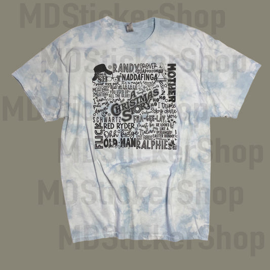 A Christmas Story Blue Tie Dyed Tee