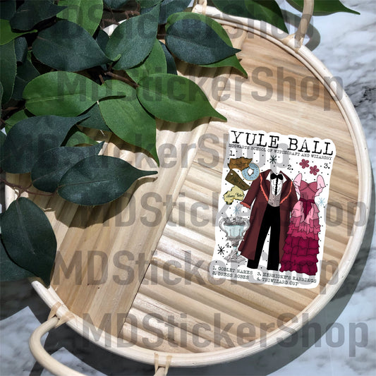 Yule Ball Chart Vinyl Sticker