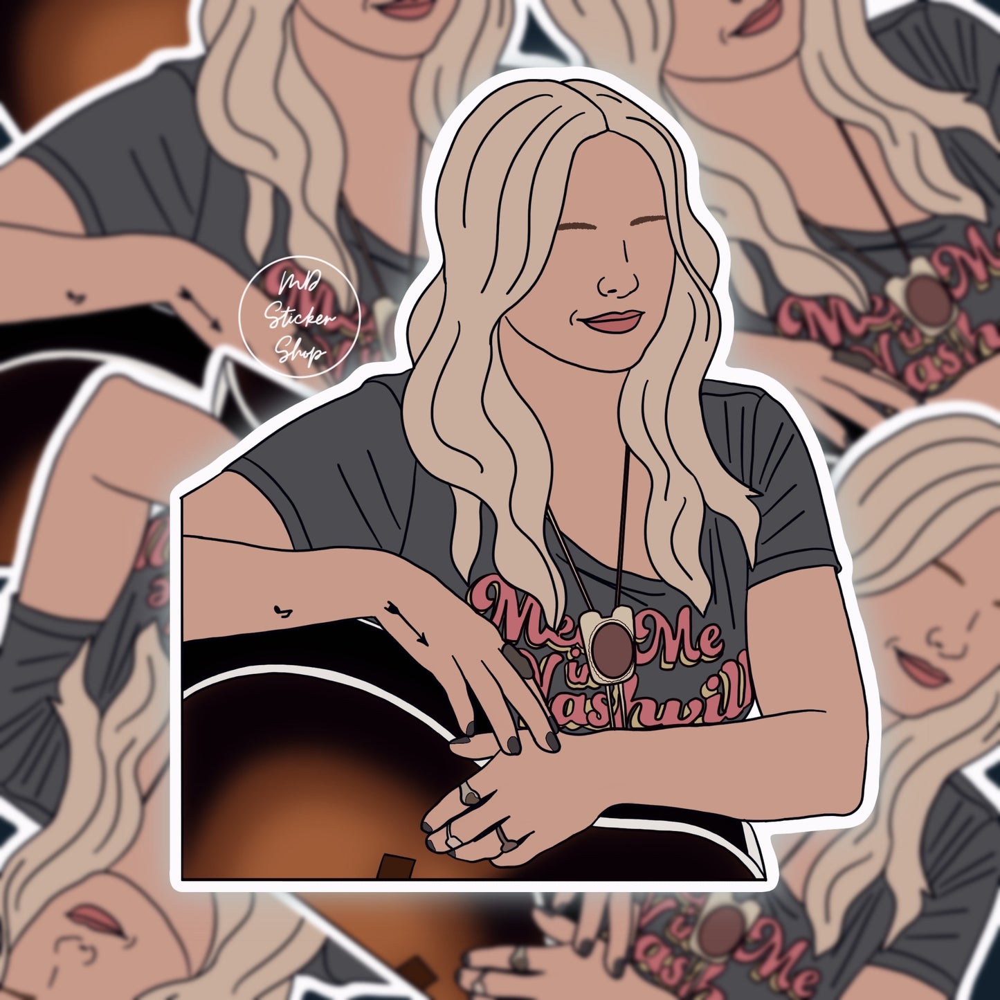 Miranda Lambert Silhouette Vinyl Sticker