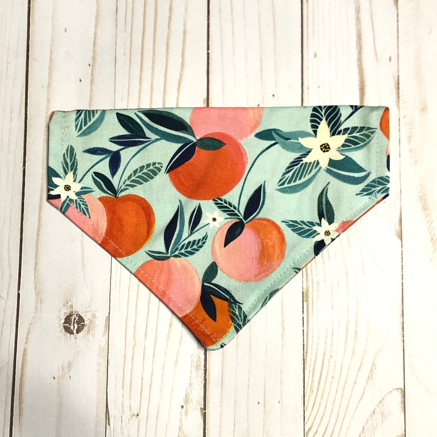 Oranges & Peaches Print Fabric Pet Bandana