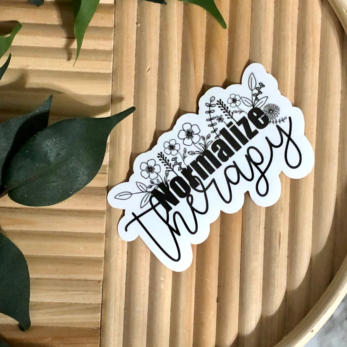 Normalize Therapy Vinyl Sticker.