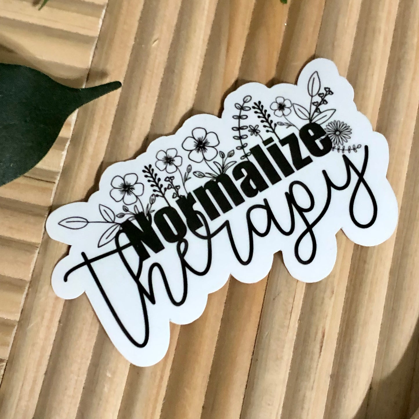 Normalize Therapy Vinyl Sticker.