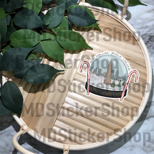 New York City Snowglobe Vinyl Sticker