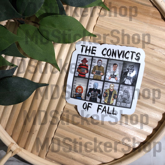 Convicts of Fall Vinyl Sticker