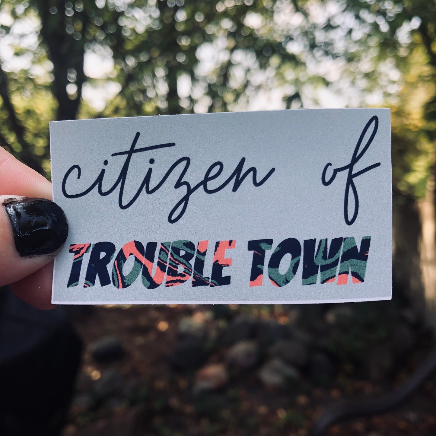 Jordan Davis "Citizen of Trouble Town" Sticker