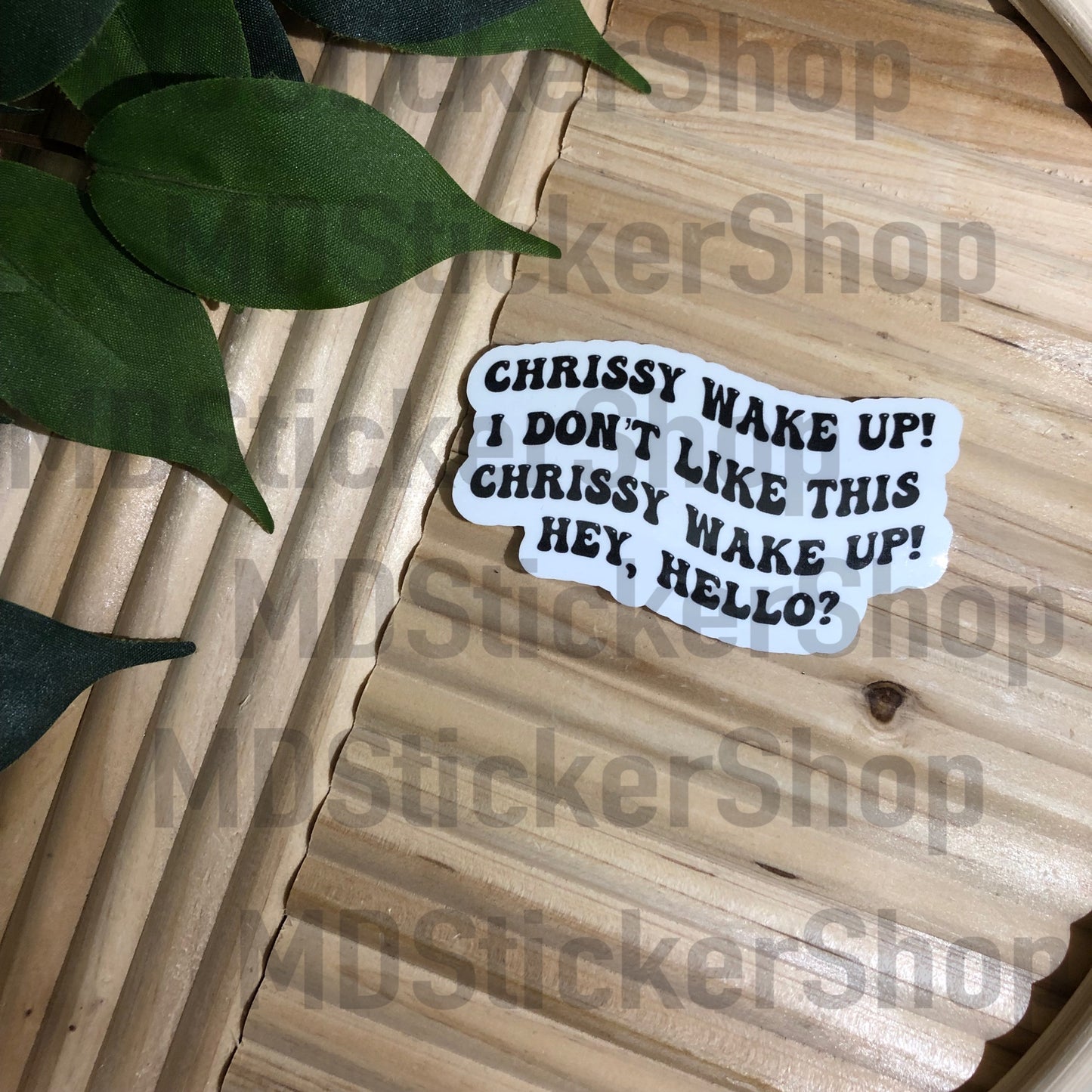 Chrissy Wake Up Vinyl Sticker