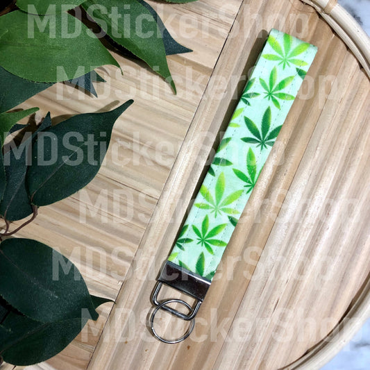 Green “Mary Jane” Print Fabric Keychain