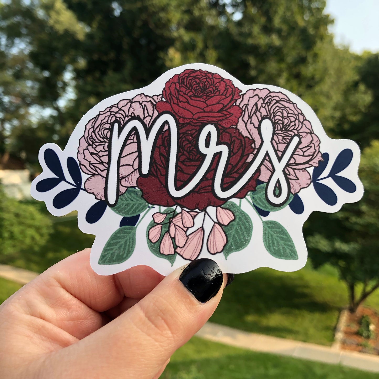 Mrs. Floral Sticker