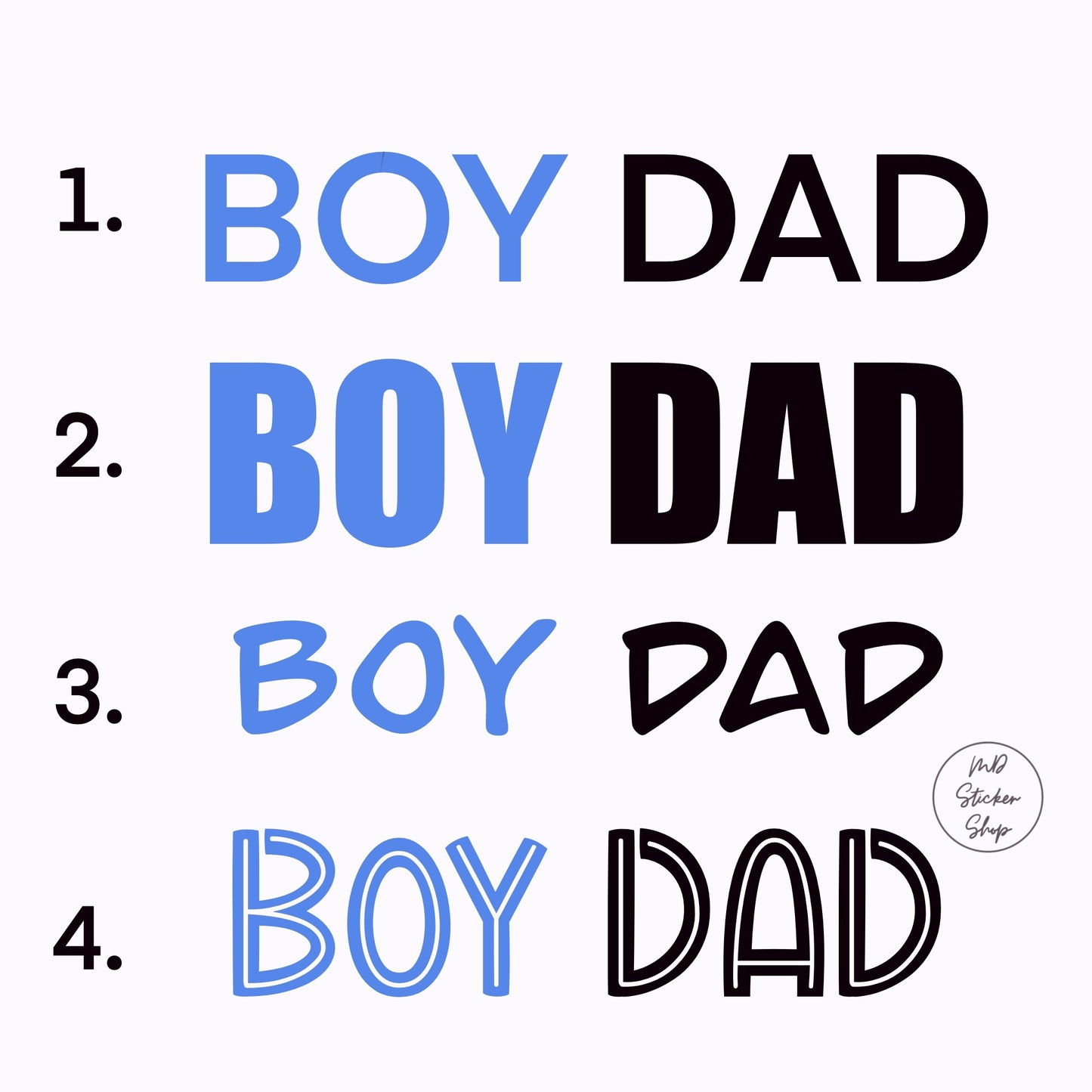 Boy Dad Vinyl Sticker