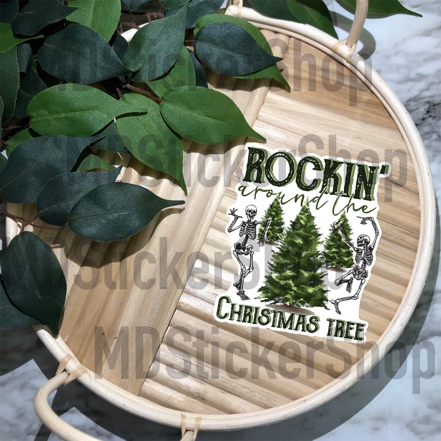 Rockin’ Around the Christmas Tree Skellie Vinyl Sticker