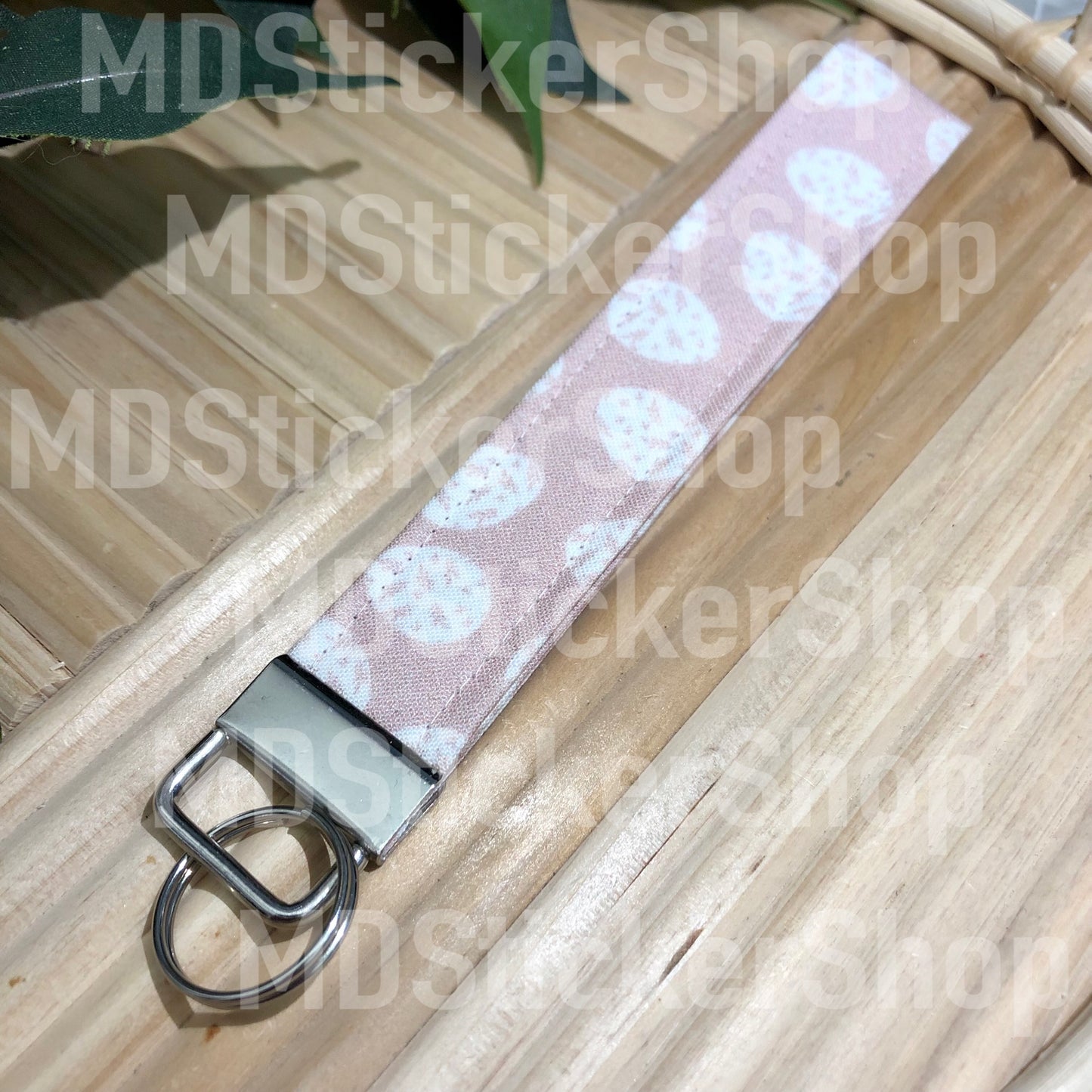 Dusty Pink Egg Print Fabric Keychain