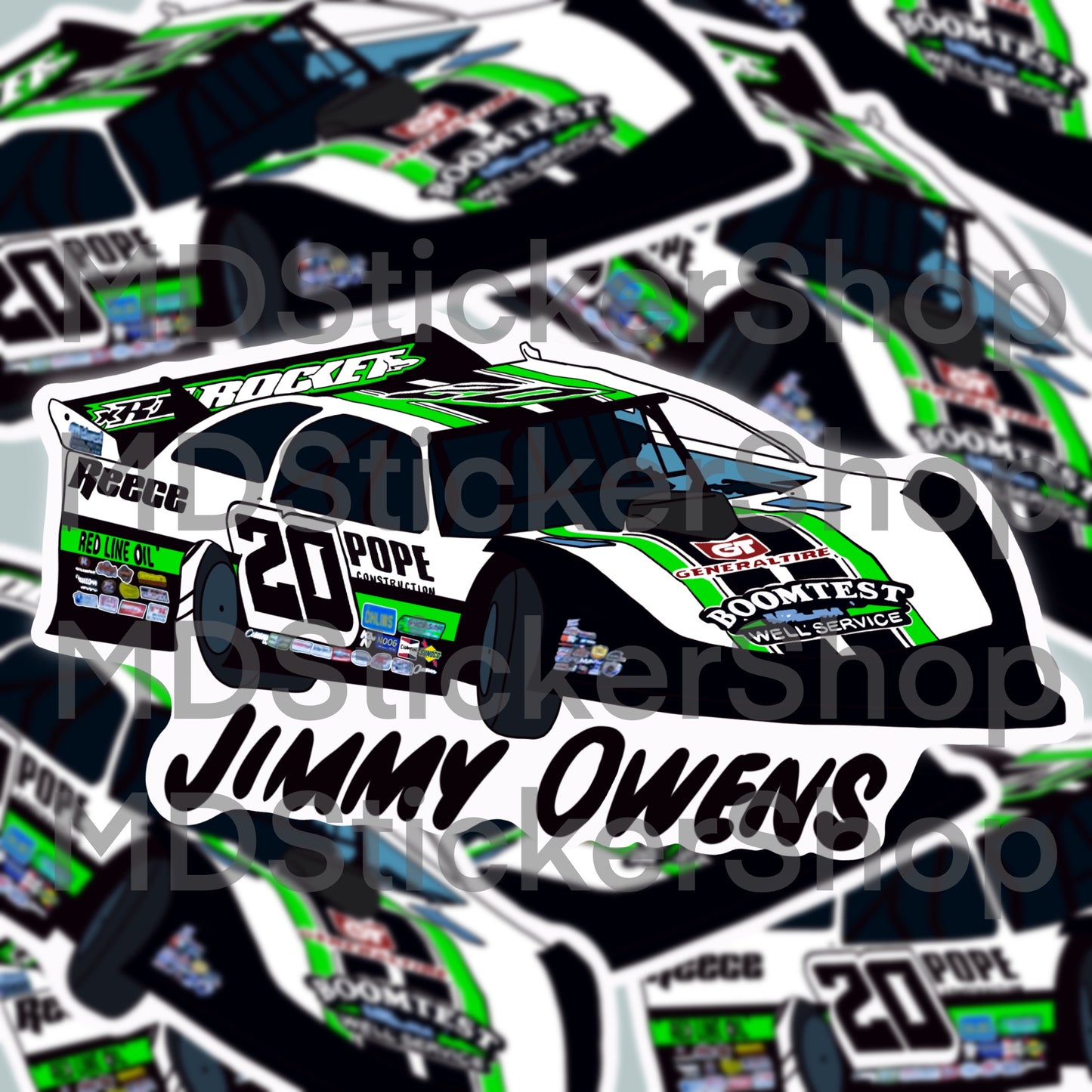 Jimmy Owens #20 Late Model Car Vinyl Sticker