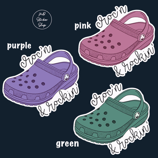 Croc’n & Rockin’ Crocs Vinyl Sticker