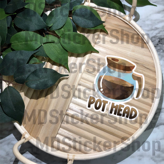 Pot Head Vinyl Sticker