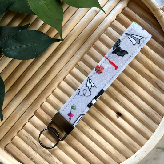 The Office Icons Print Fabric Keychain, Key Fob