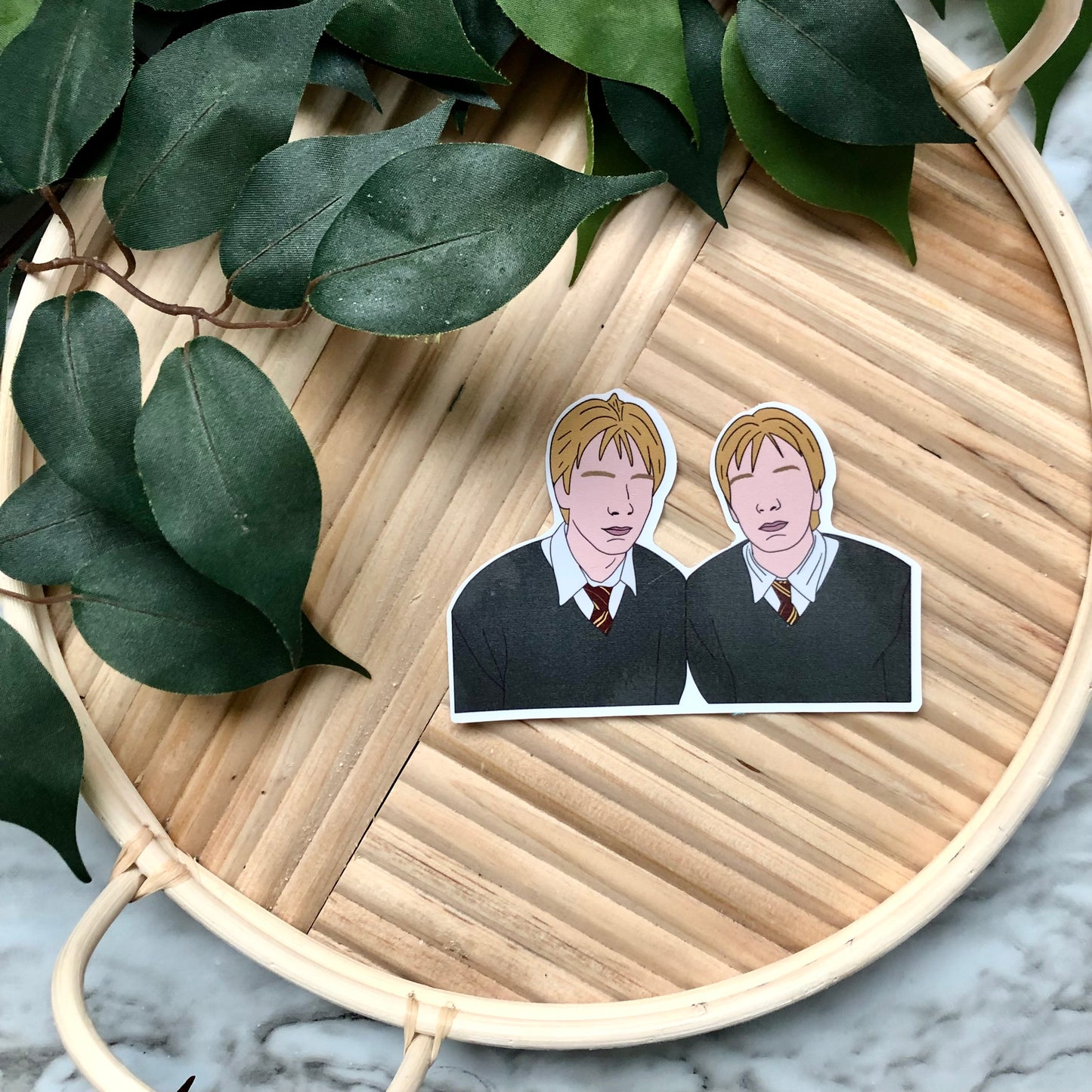 Fred and George Weasley Silhouette Vinyl Sticker