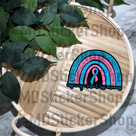 Pregnancy & Infant Loss Awareness Rainbow Vinyl Sticker