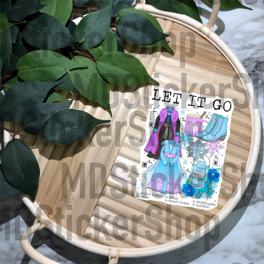 Let It Go Chart Vinyl Sticker