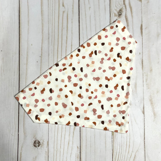 Mauvey Terrazzo Print Fabric Pet Bandana