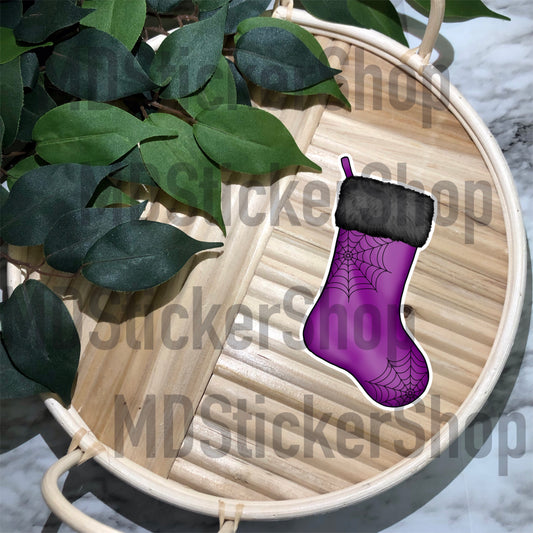 Creepy Christmas Stocking Vinyl Sticker