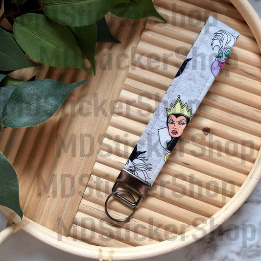 Villain Print Fabric Keychain