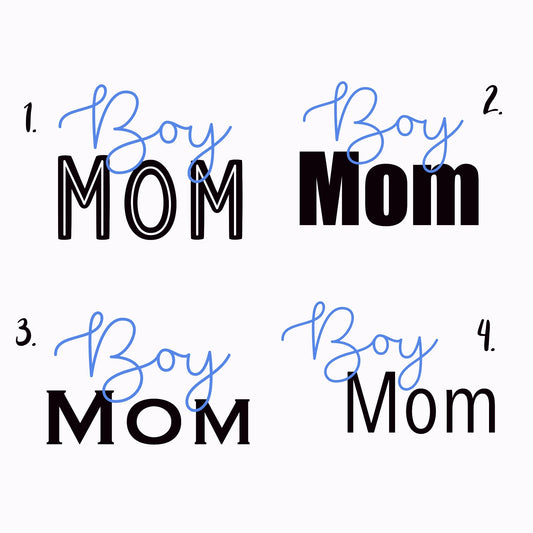 Boy Mom Vinyl Sticker