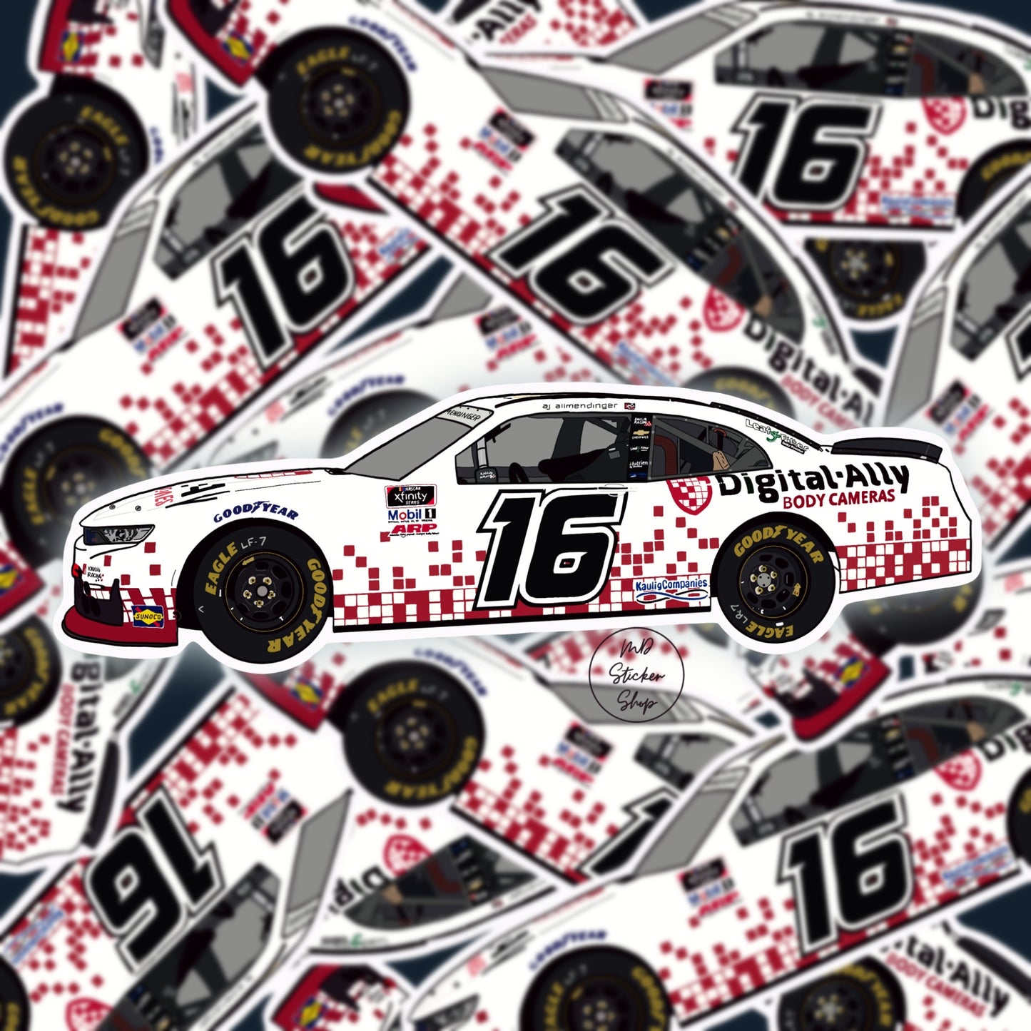 AJ Allmendinger NASCAR Xfinity Series Camaro Sticker