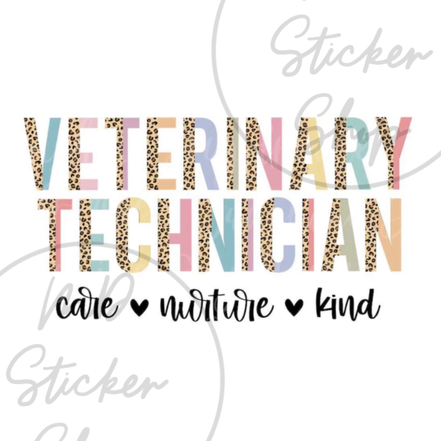 Veterinary Technician Vinyl Sticker