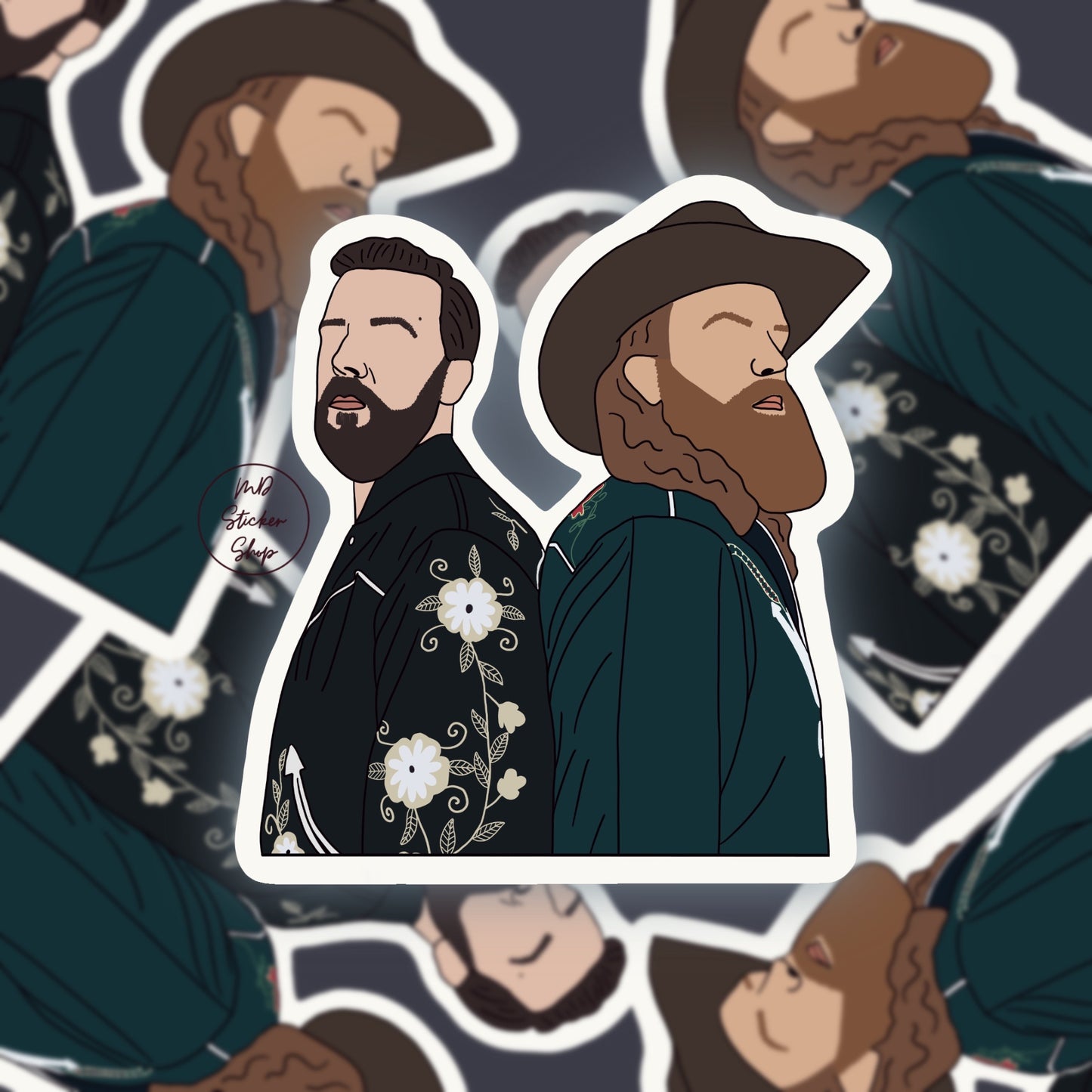 Brothers Osborne Country Duo Silhouette Sticker
