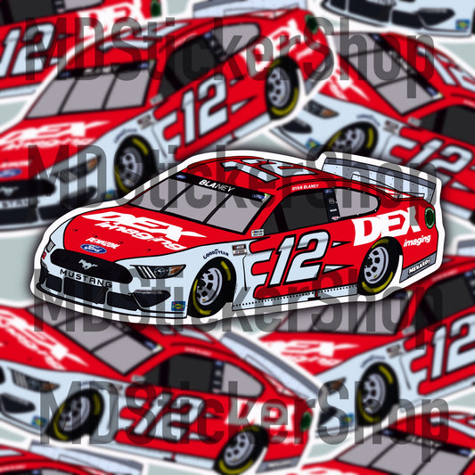 Ryan Blaney #12 NASCAR Cup Driver 2021 Dex Imaging Mustang Car Vinyl Sticker