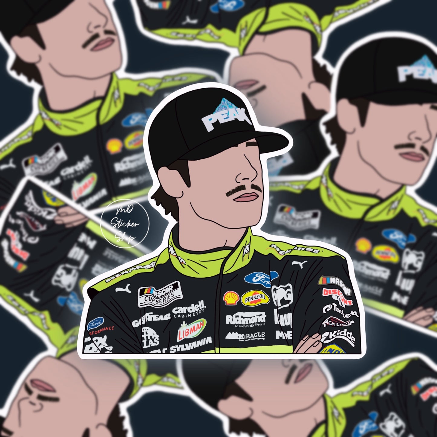 Ryan Blaney NASCAR Cup Driver Silhouette Sticker