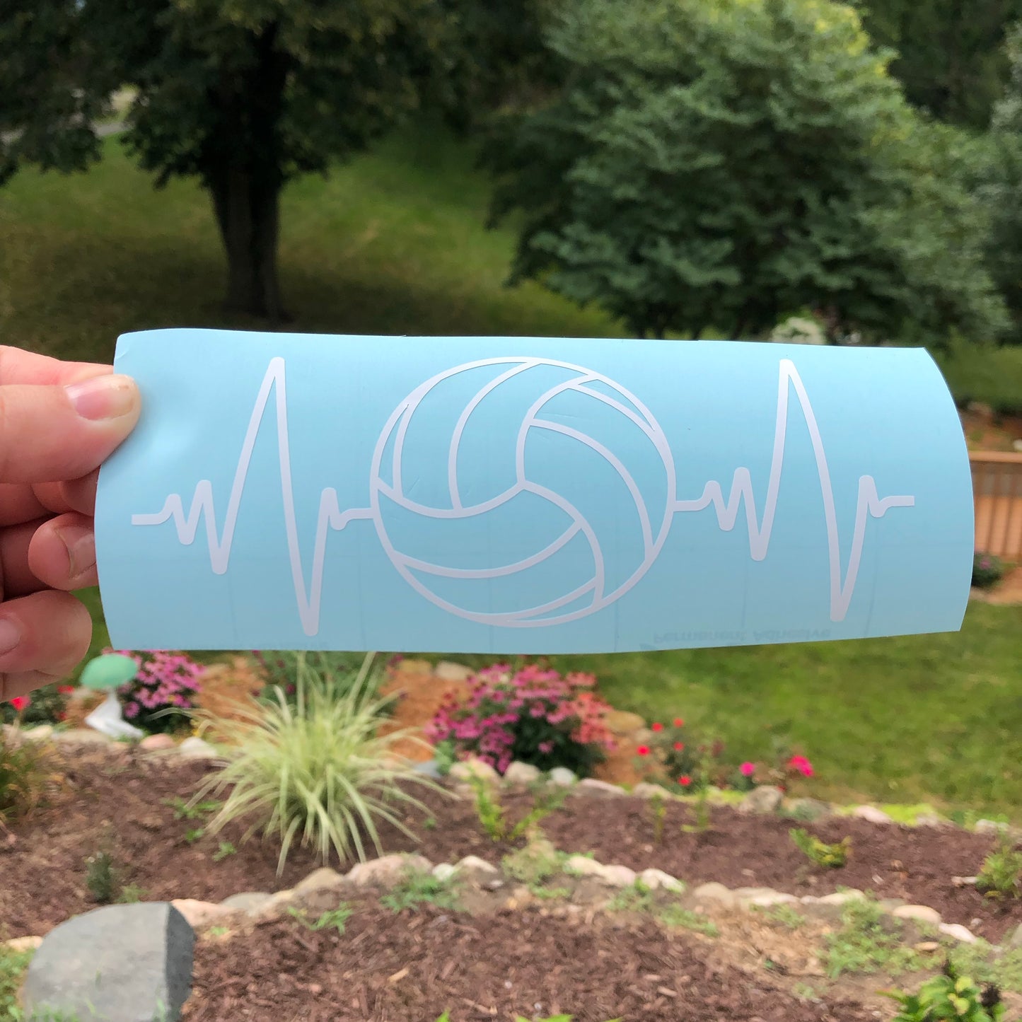 Volleyball Heartbeat Vinyl Decal