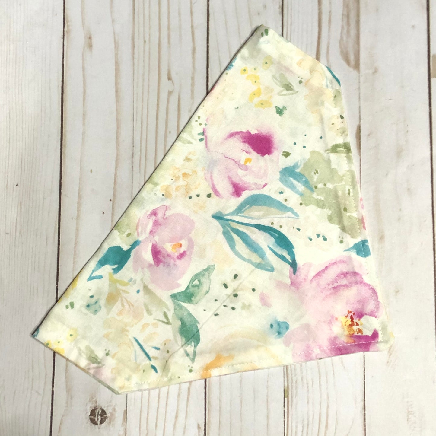 Watercolor Floral Fabric Pet Bandana