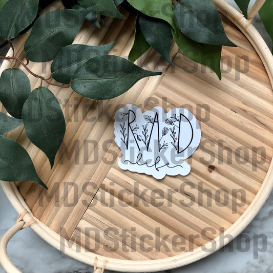 RAD Life Floral Vinyl Sticker
