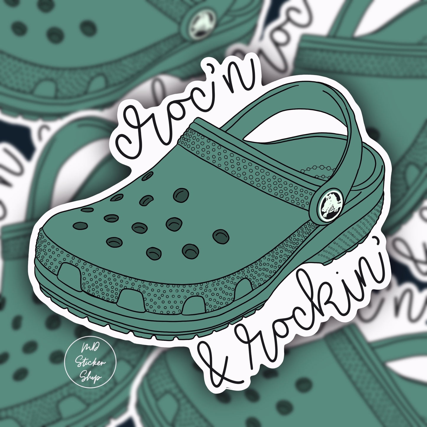 Croc’n & Rockin’ Crocs Vinyl Sticker